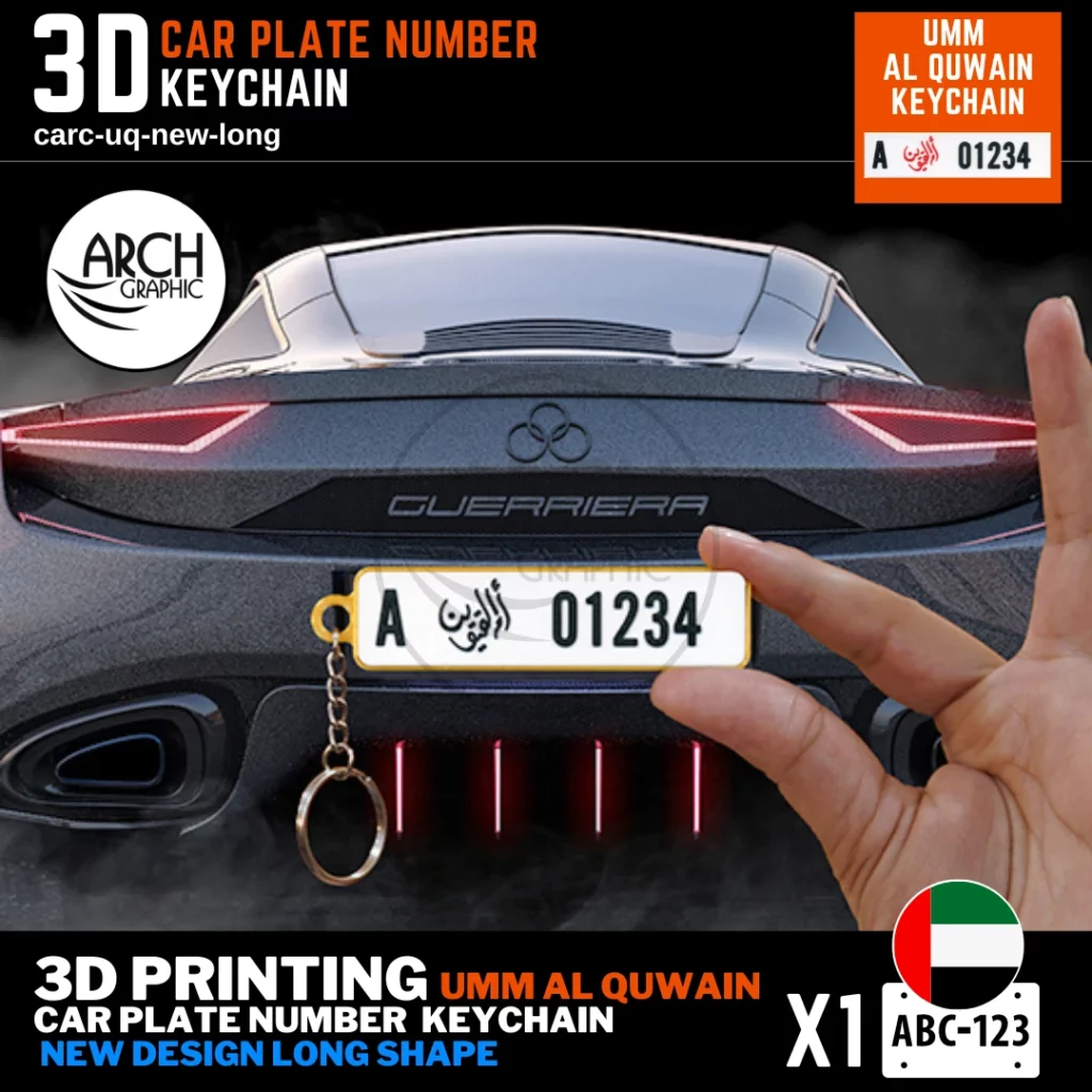 3D Print for Umm Al Quwain New Design Long Shape Keyring