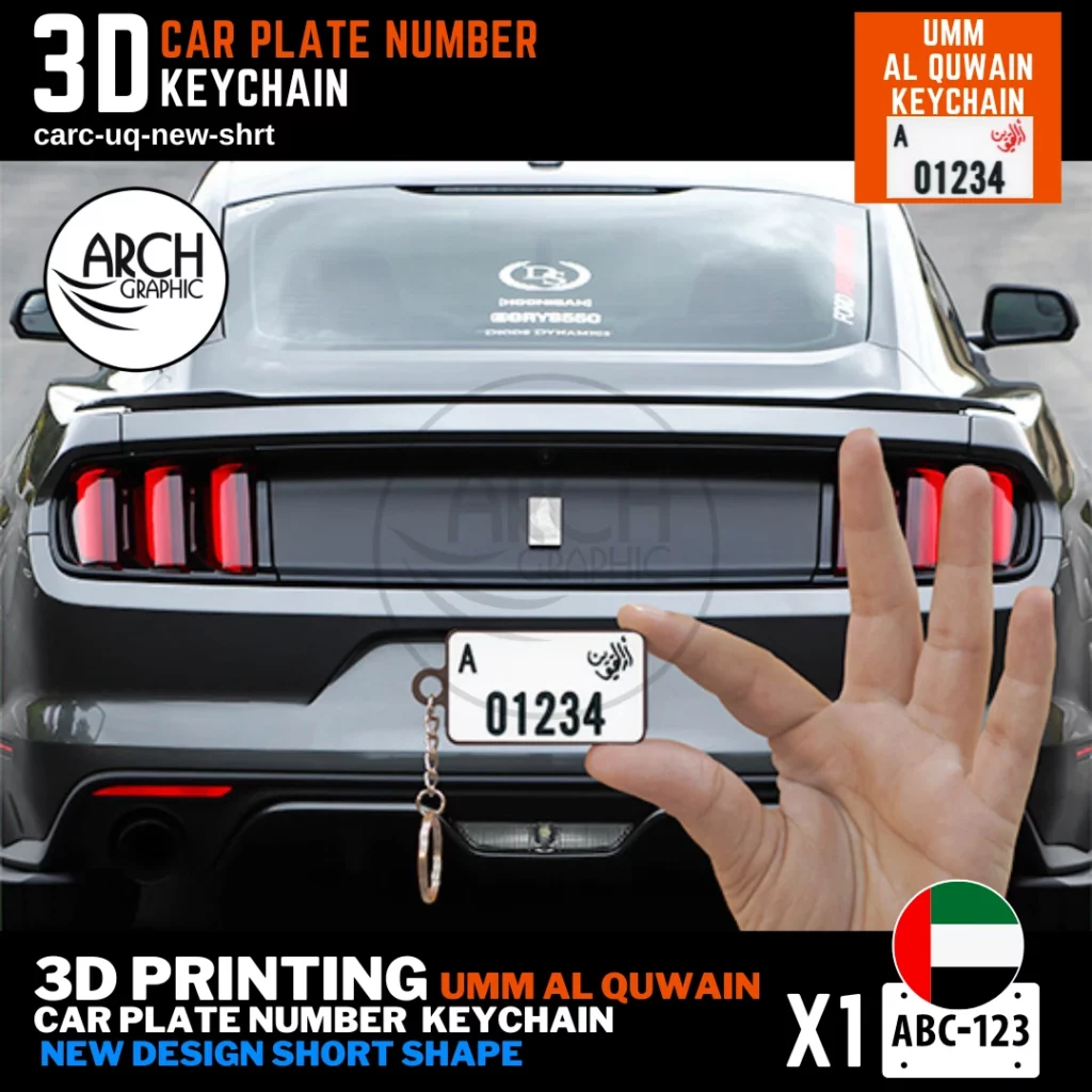 3D Print for Umm Al Quwain New Design Short Shape Keyring