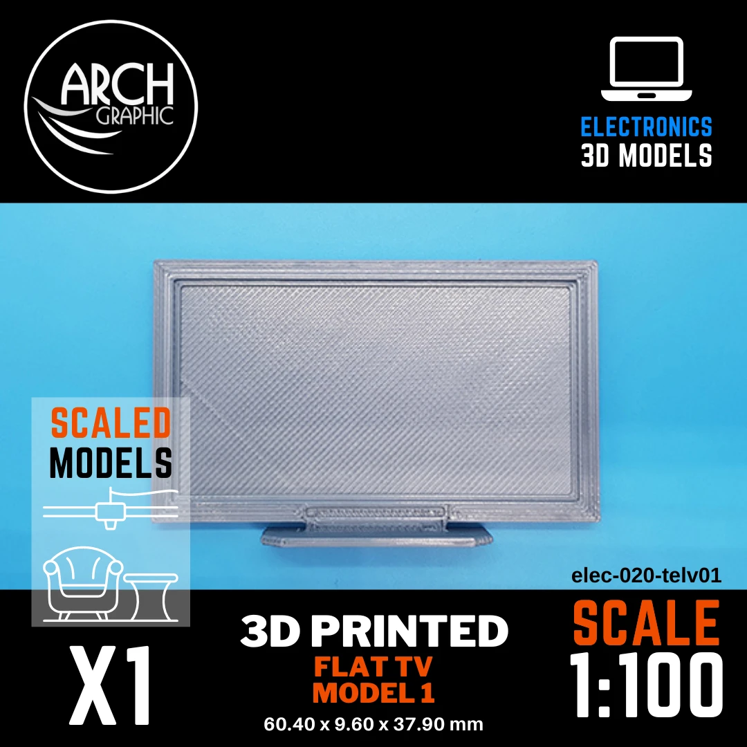 Flat TV Model scale 1:20 by Best Price 3D Printer Technology in UAE
