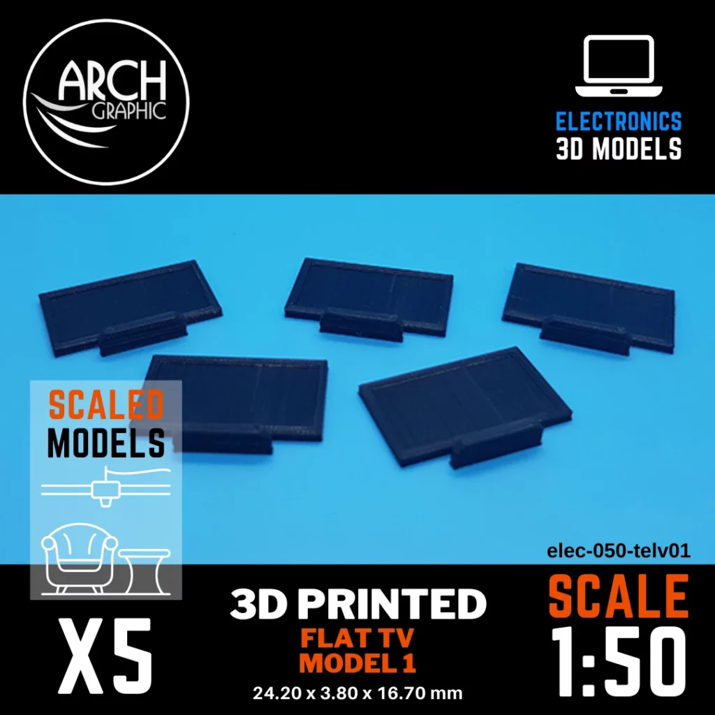 3D printed flat tv-1 scale 1:50