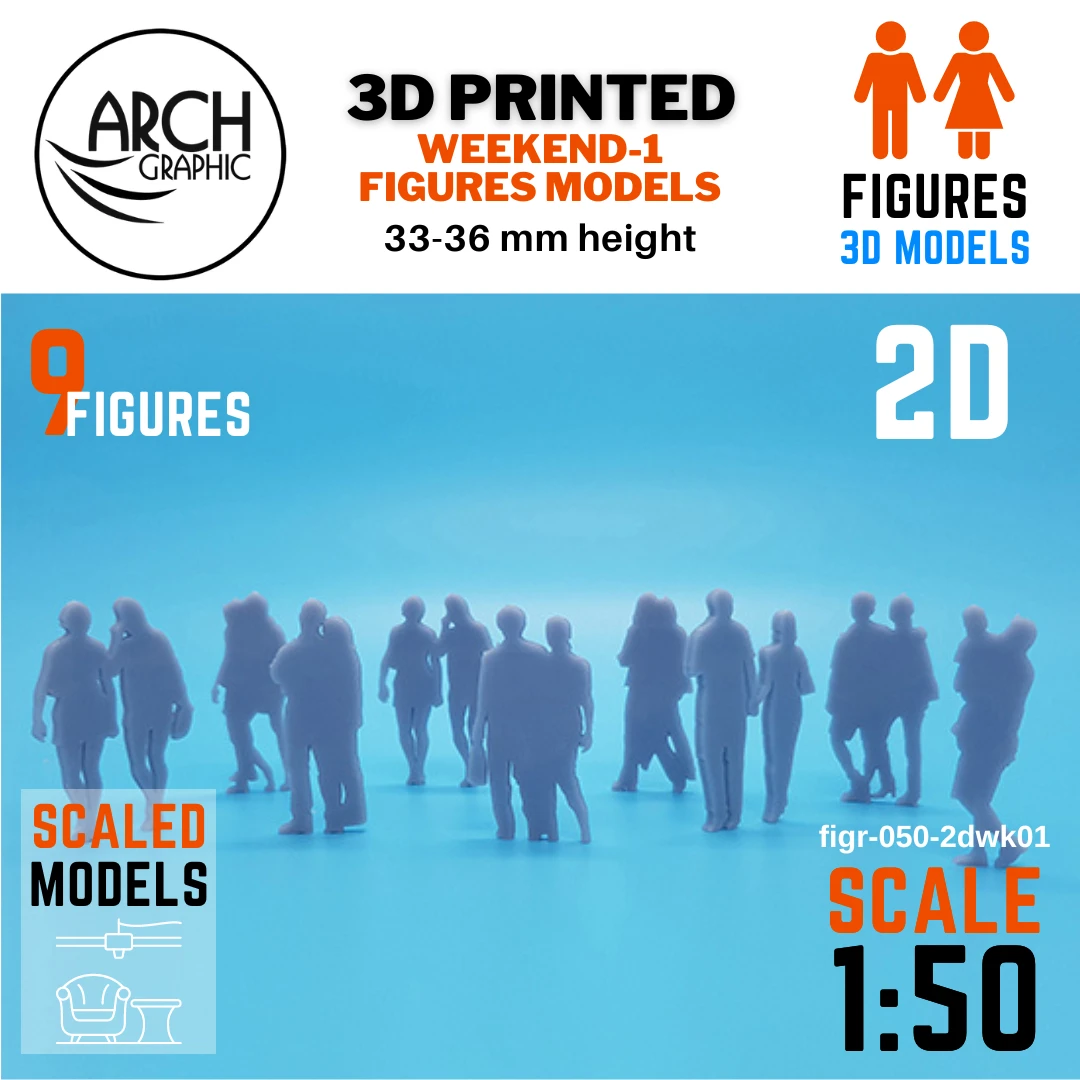 Best Price 3D Print Shop in Sharjah Making 3D Weekend 1 figures models to use for Exterior 3D Models Scale 1:100 using Best 3D Resin Printers in UAE