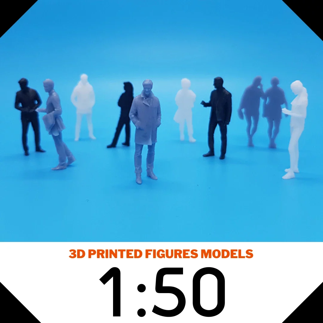 3D Printed figures models scale 1:50