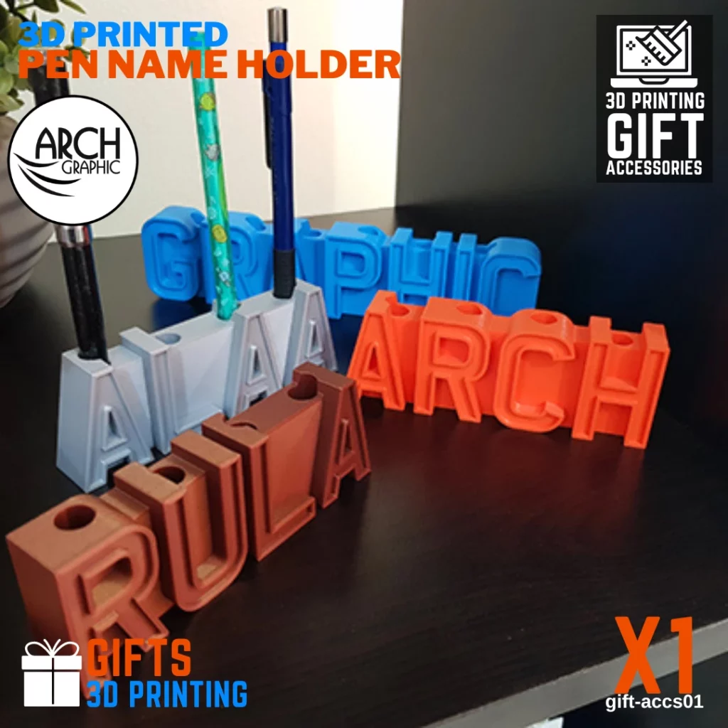 High Quality 3D Print for Customized Name 3D Print Pen Holder in UAE