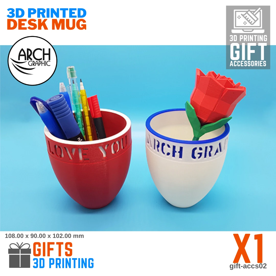 3D Print Model Color Desk Mug for Decoration