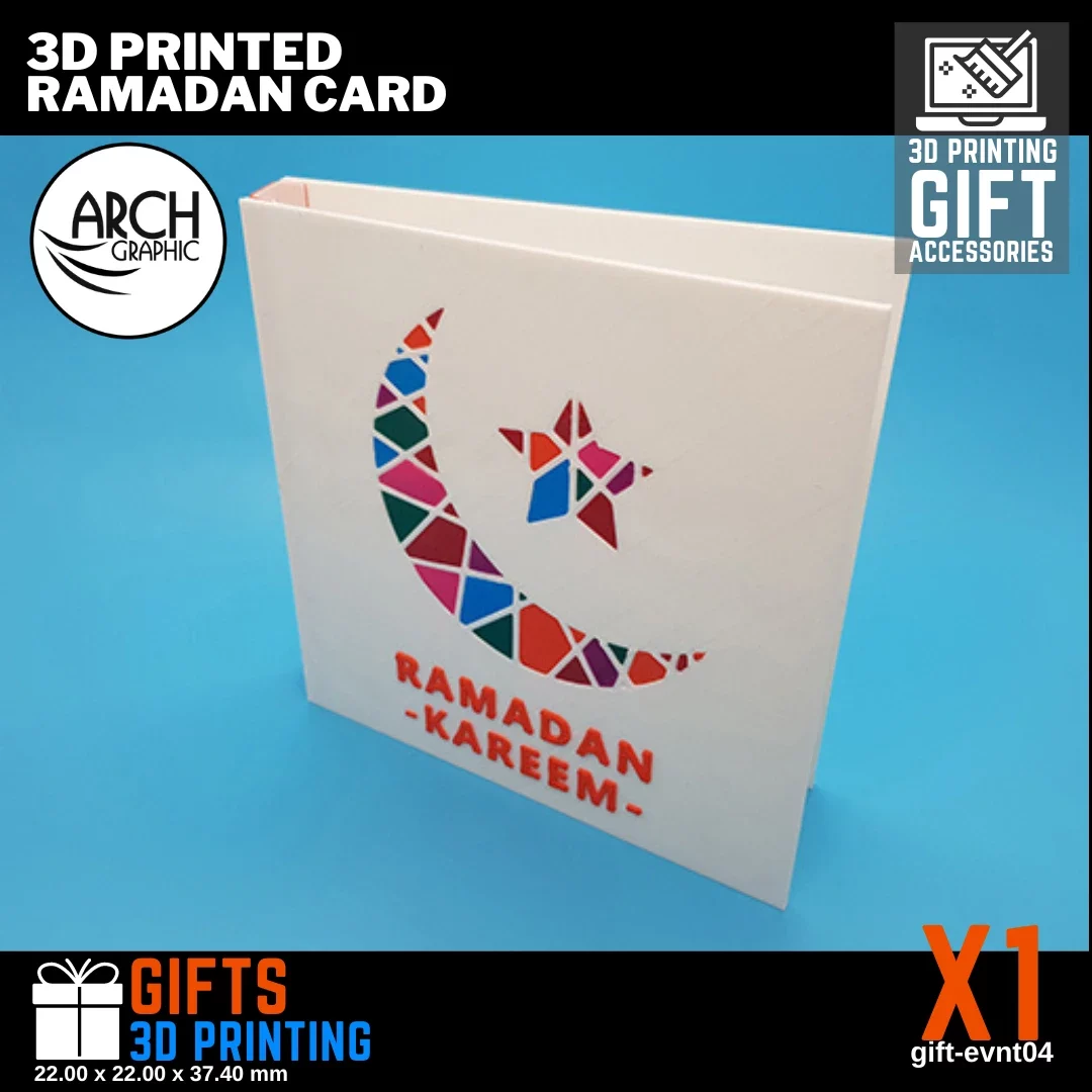 3D printed Ramadan card model