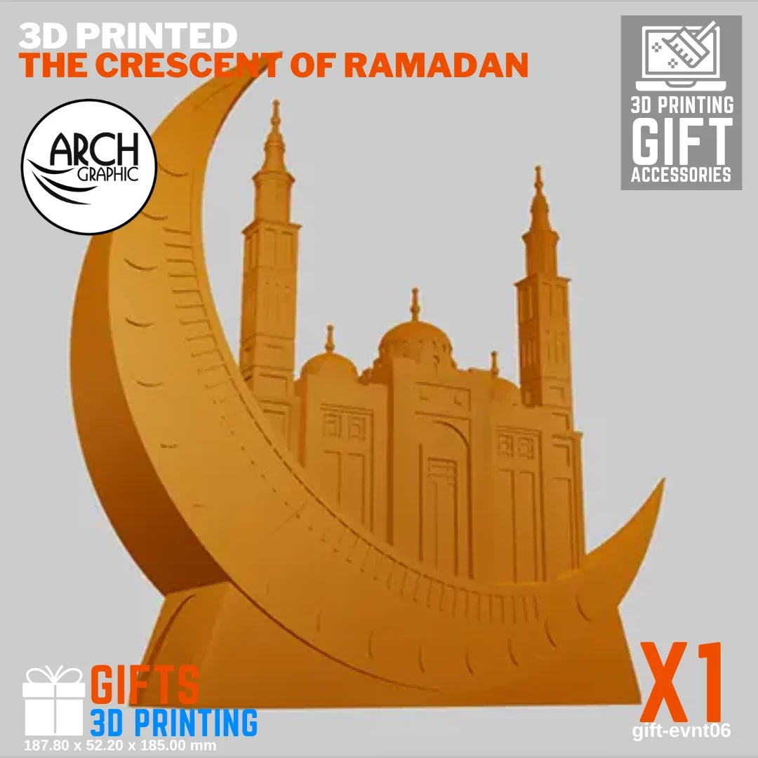3d printed the crescent of ramadan