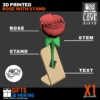 3D printed rose with stand