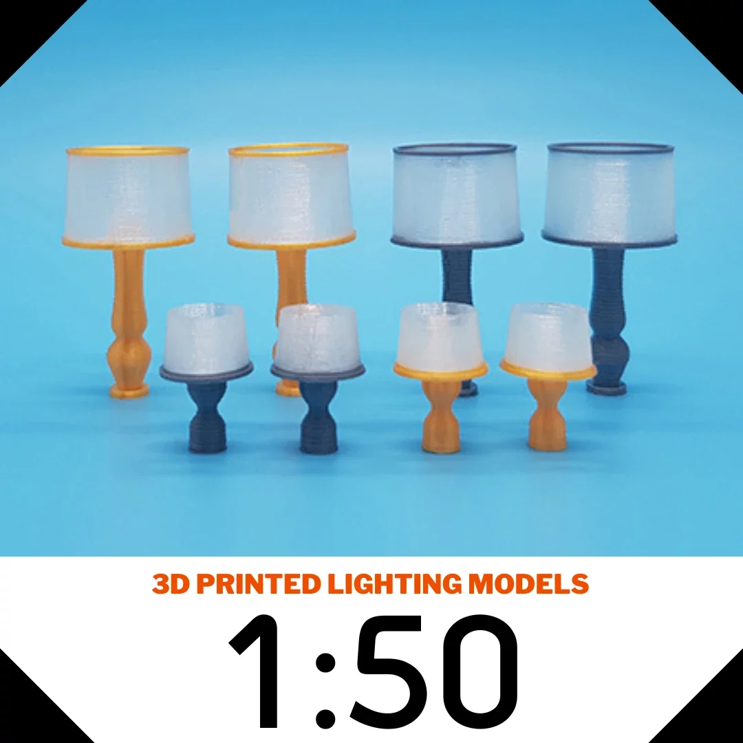 3D Printed lighting models scale 1:50