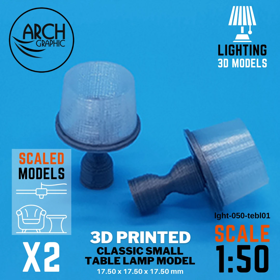 3D printing Hub in UAE Provides Classic Small Table Lamp 1:50 to use by Interior Designers Projects for Universities 3D Projects