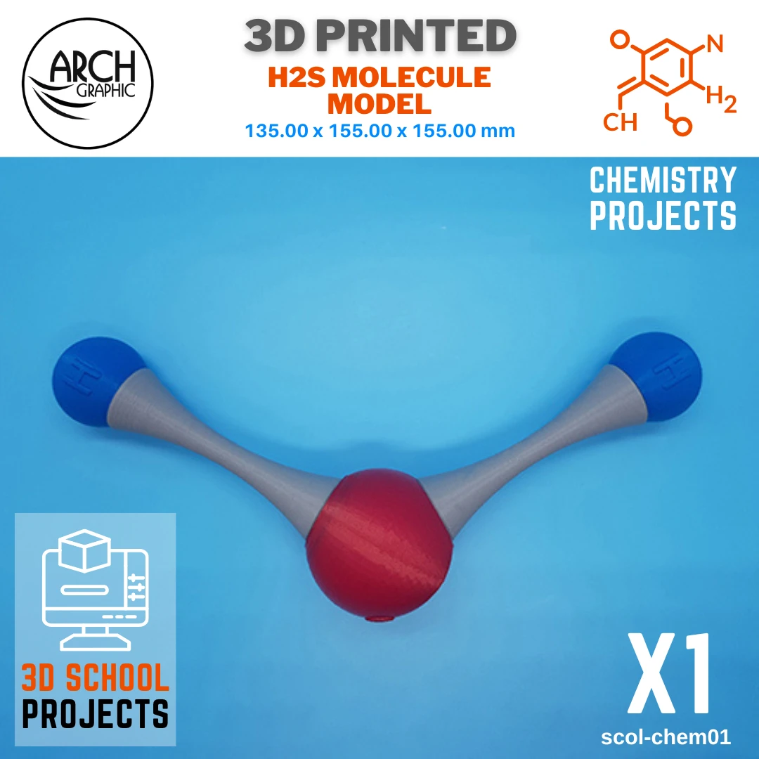 3D printed h2s molecule