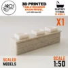 3D printed table rounded basin model scale 1:50