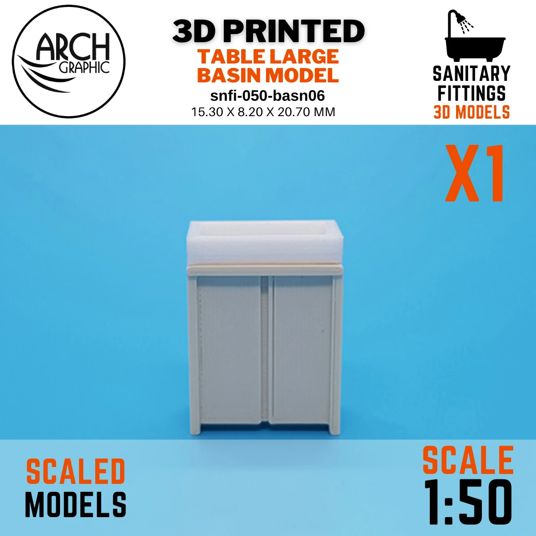 ARCH GRAPHIC Best 3D Printing Shop Table Top Large Basin Model scale 1:50