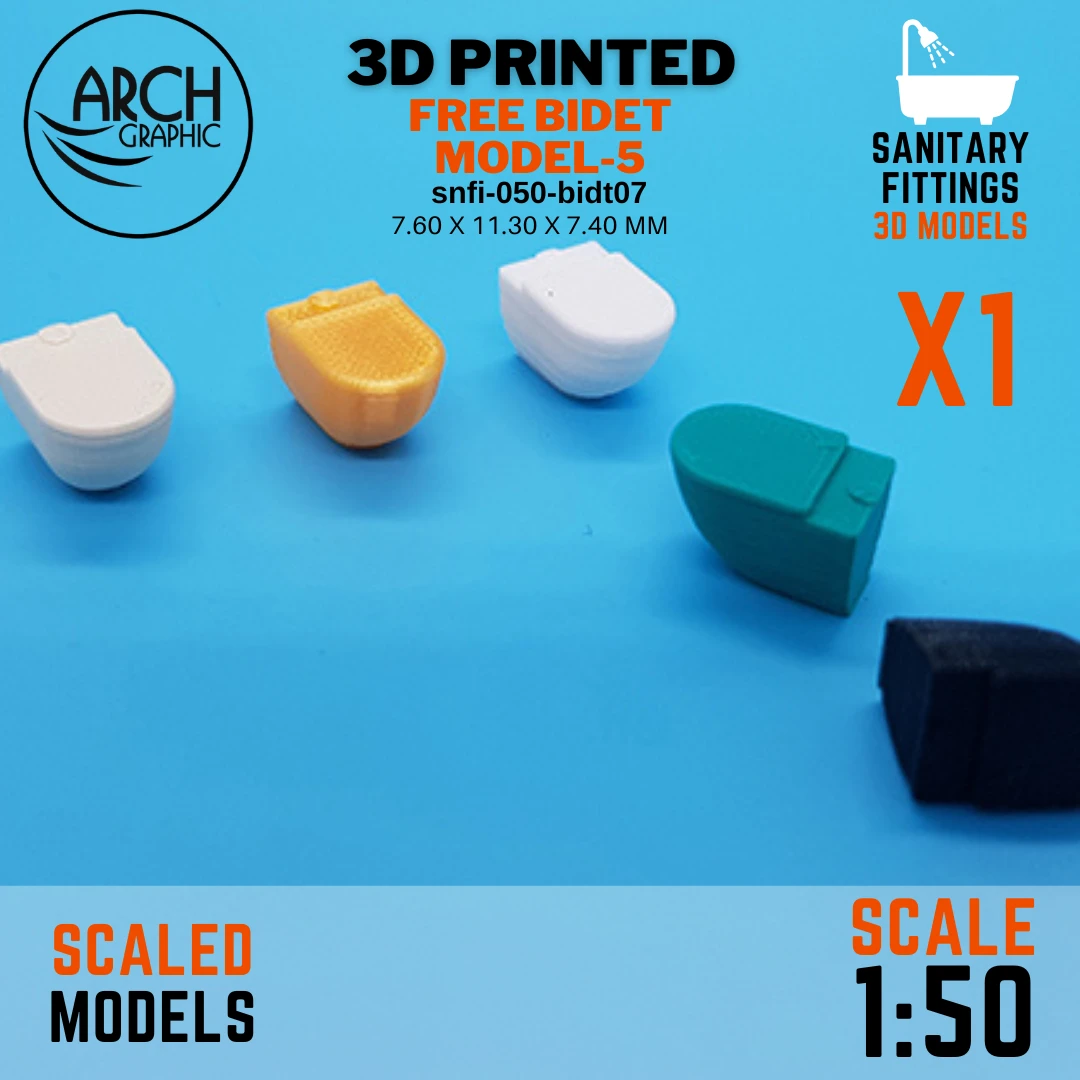 ARCH GRAPHIC 3D Print in Middle East make Free Bidet Model, 1:50