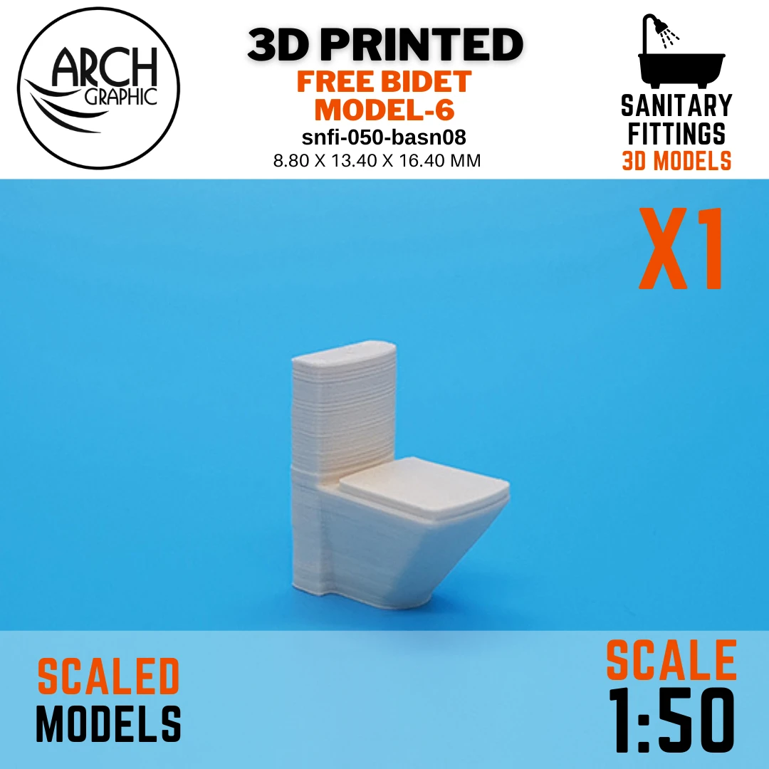 ARCH GRAPHIC 3D Print in UAE make Bidet Model, 1:50