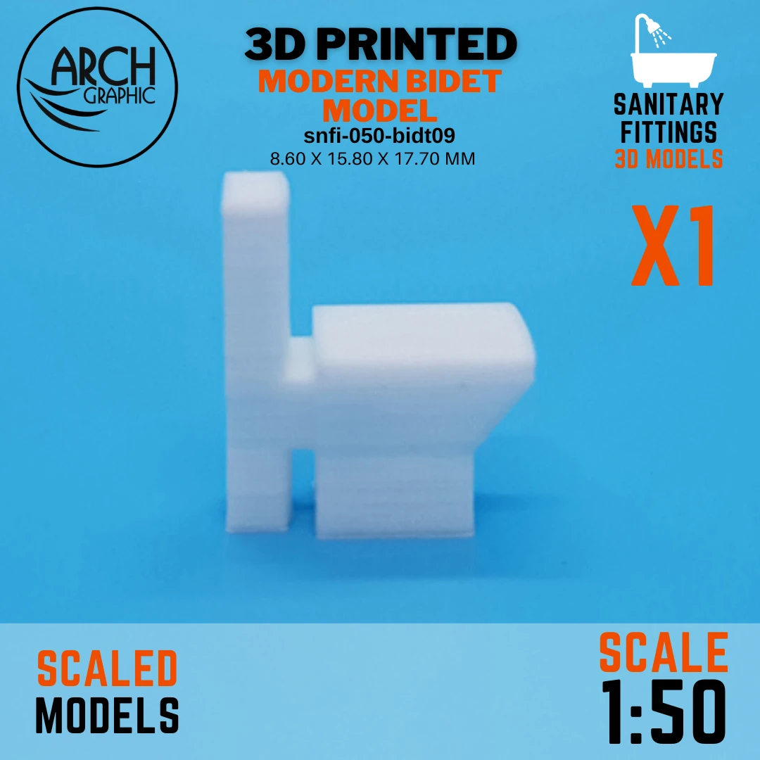 ARCH GRAPHIC 3D Printing Hub in UAE print a Bidet Model, 1:50