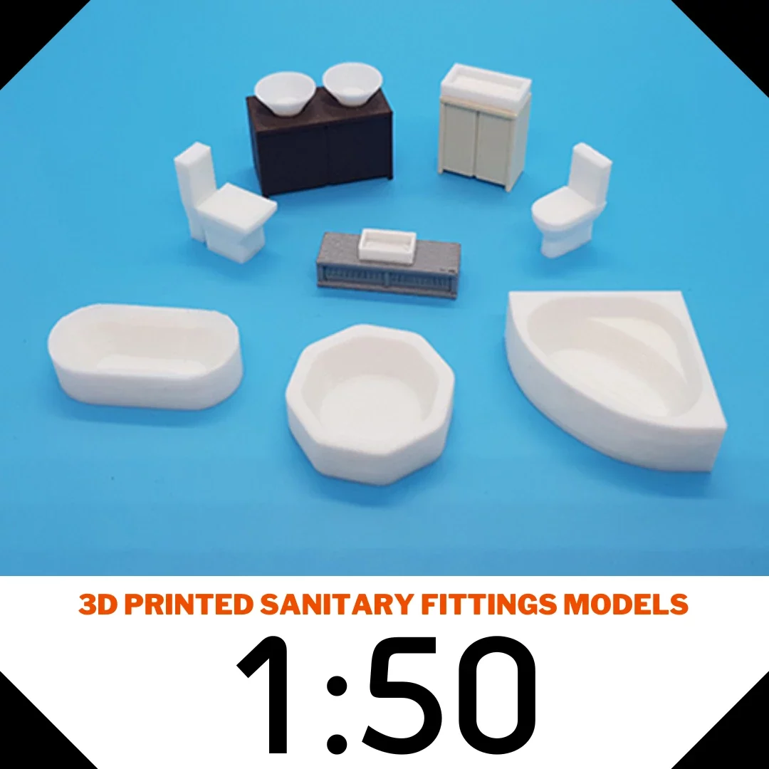 3D Printing Sanitary Fittings Models Scale 1:50