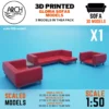 3D printed Gloria sofas models scale 1:50
