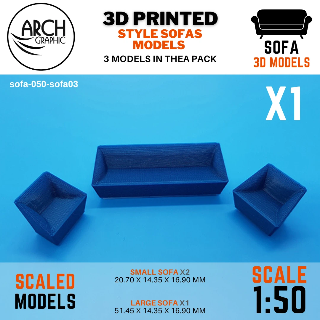 Best Price 3D Print UAE 3D Printed Style Sofas Models Scale 1:50