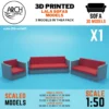 3D printed Lala sofas models scale 1:50