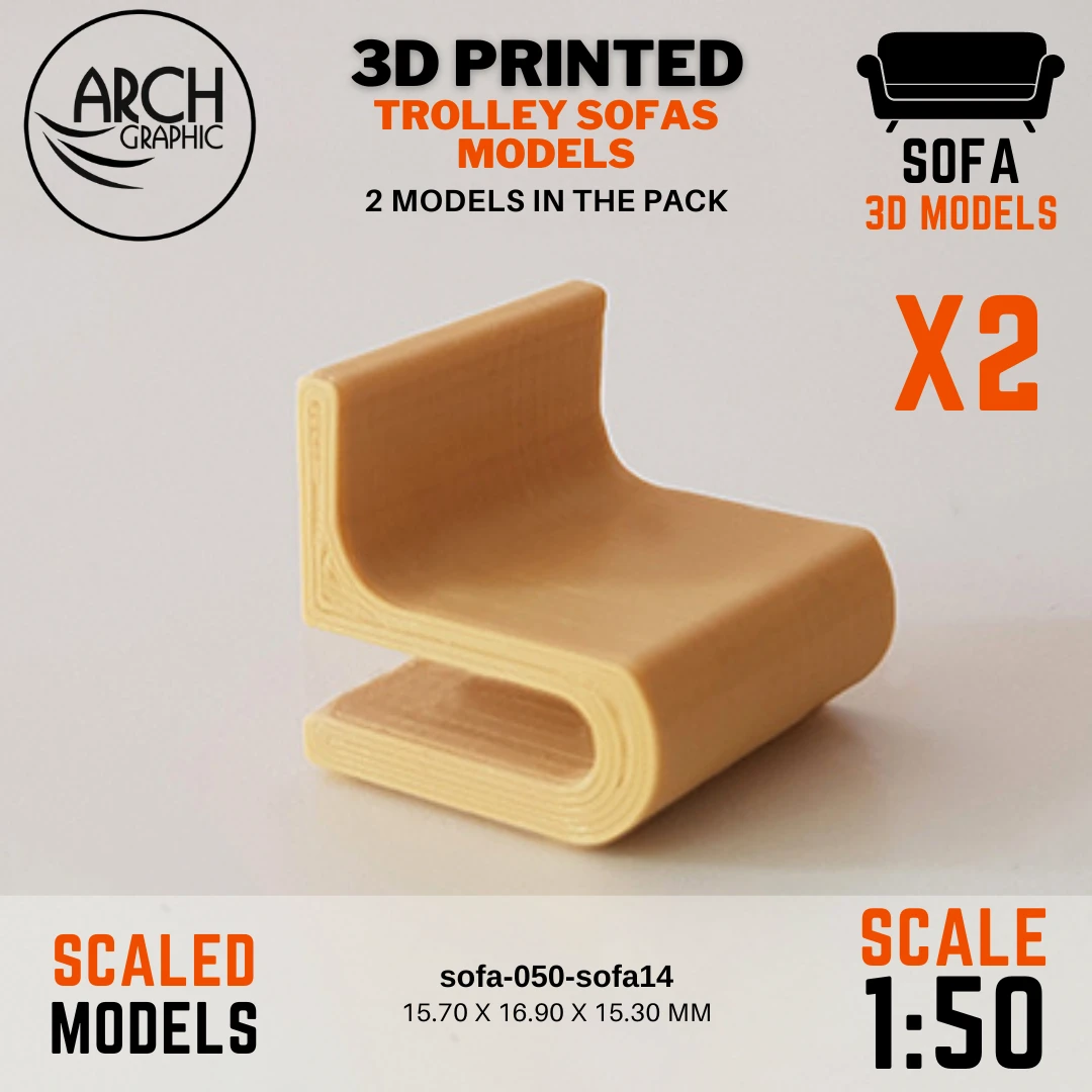 Best Price 3D Print UAE 3D Printed Cantilever Sofas Models Scale 1:50