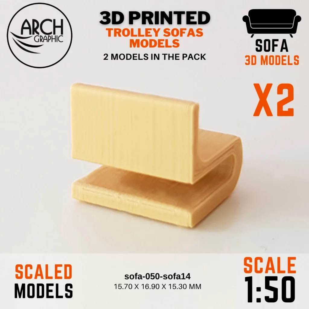 3D Print UAE Provides 3D Printed Cantilever Sofas Models Scale 1:50