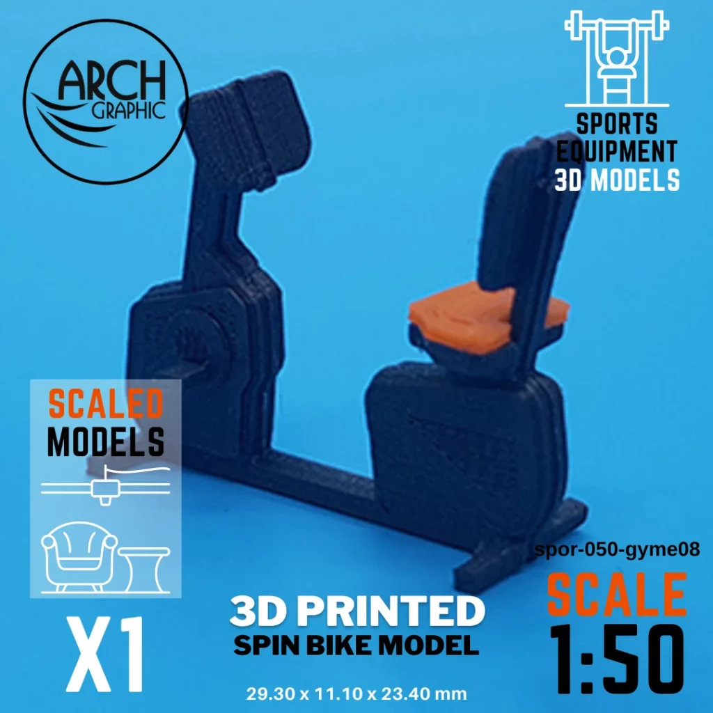 High Quality 3D Printing UAE for Interior 3D Projects for university in Ajman for making Spin Bike Model scale 1:50