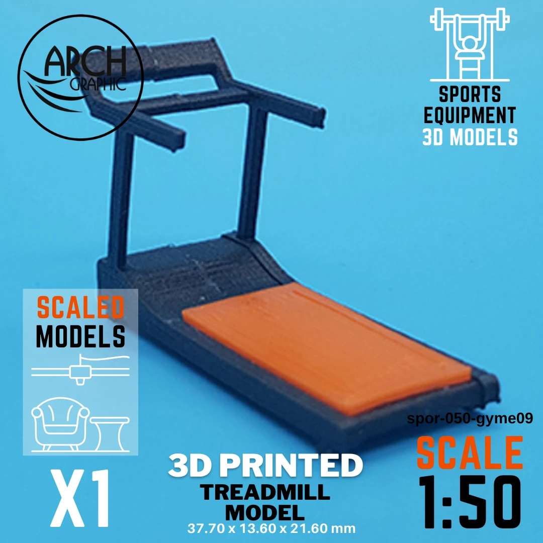 Fast 3D Print in UAE Print Treadmill Model Scale 1:50 for GYM 3D Print