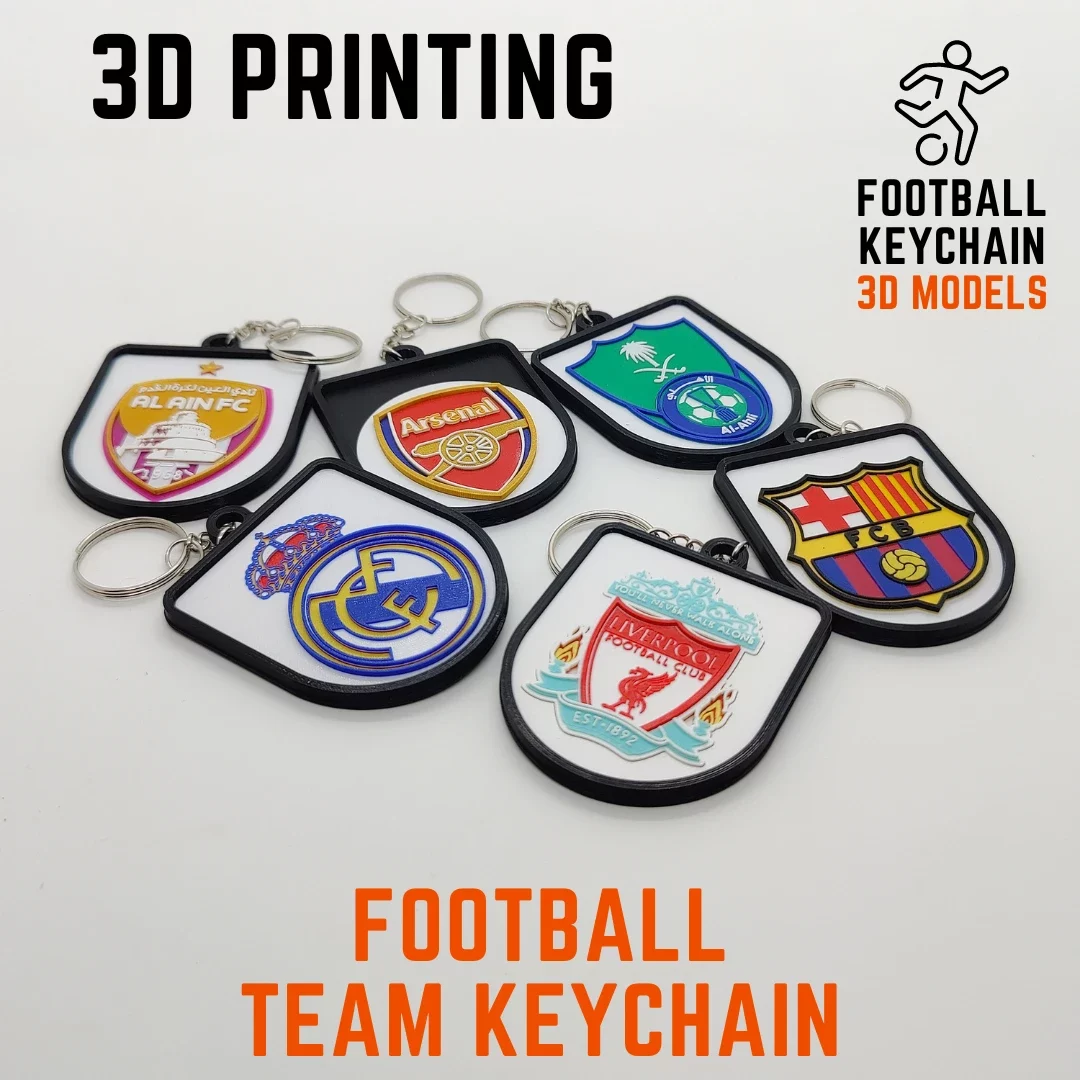3D Printed football team keychain