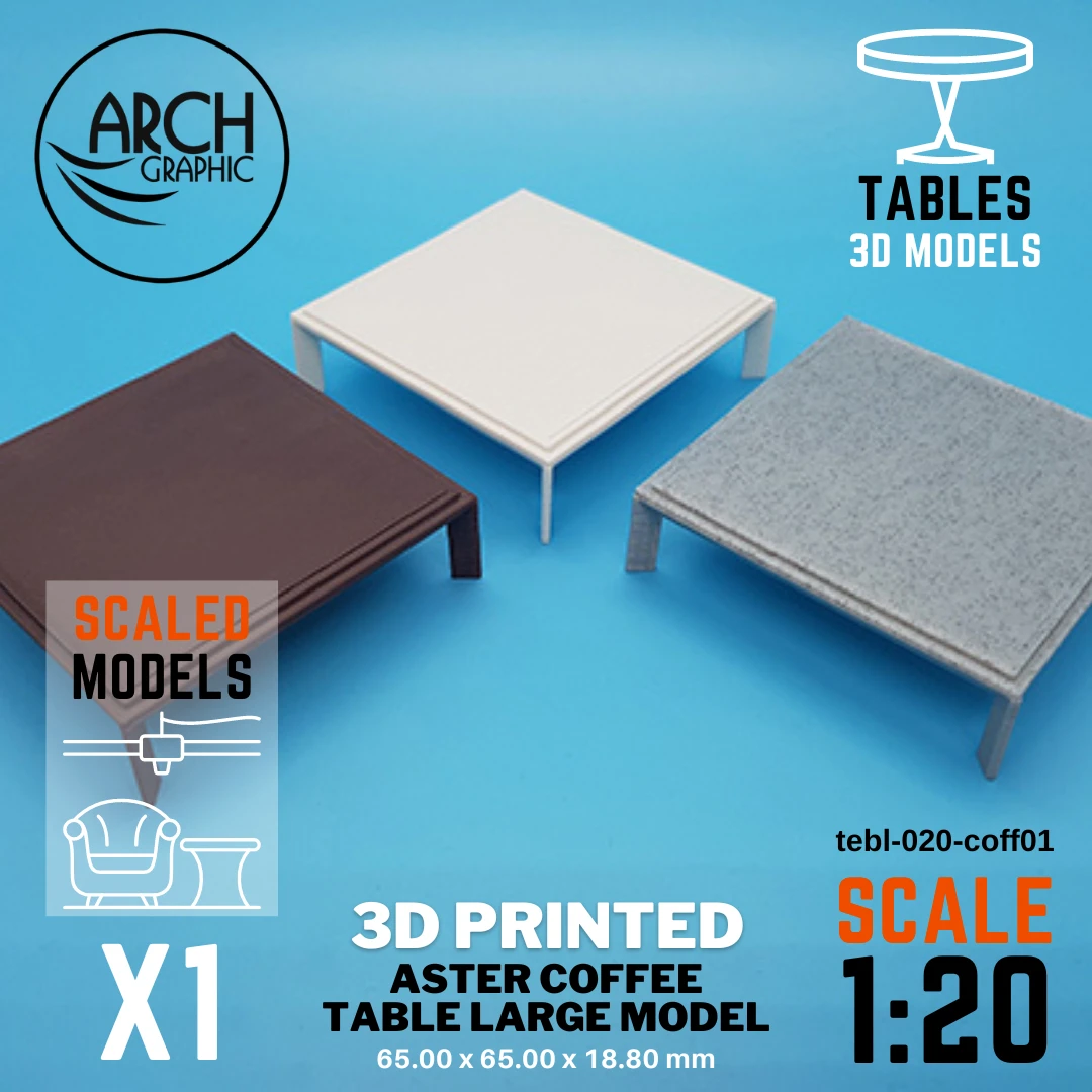 3D printed aster coffee table large model scale 1:20
