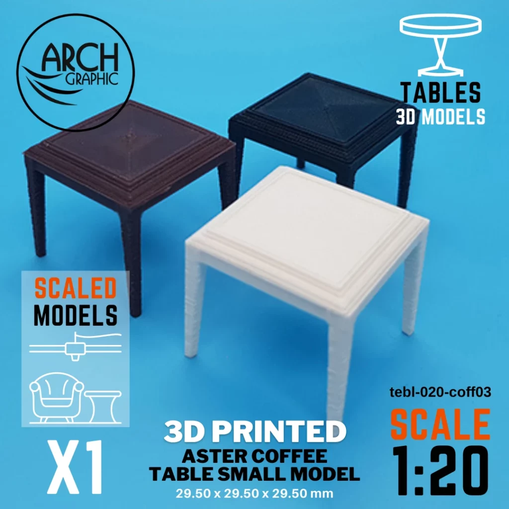 Best 3D Printing Company in UAE Provides Crown Coffee Table Model Scale 1:20 to use for Interior 3D Projects
