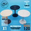 3D printed rounded dining table model scale 1:20
