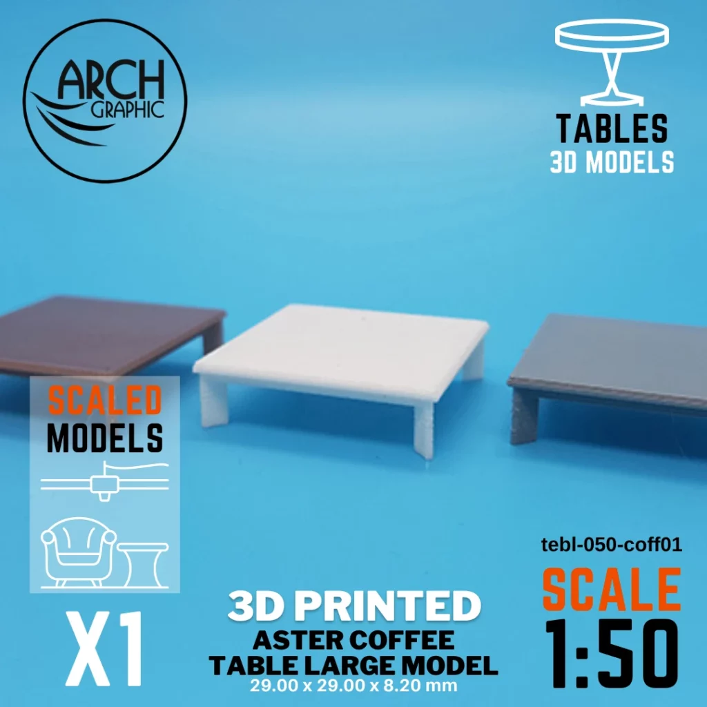 3D printed aster coffee table large model scale 1:50