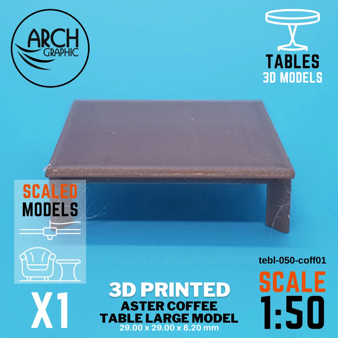 Best Price 3D Printed Aster Coffee Table Large Model Scale 1:50 in UAE using best 3D Printers in UAE for Interior Designers