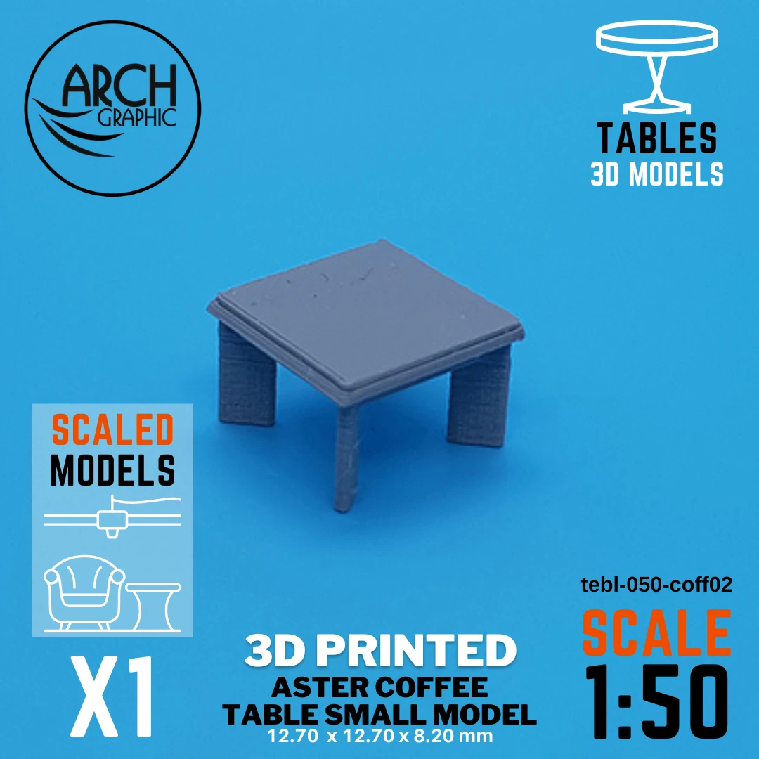 Best 3D Printing Company in UAE Provides Aster Coffee Table Small Model Scale 1:50 to use for Interior 3D Projects