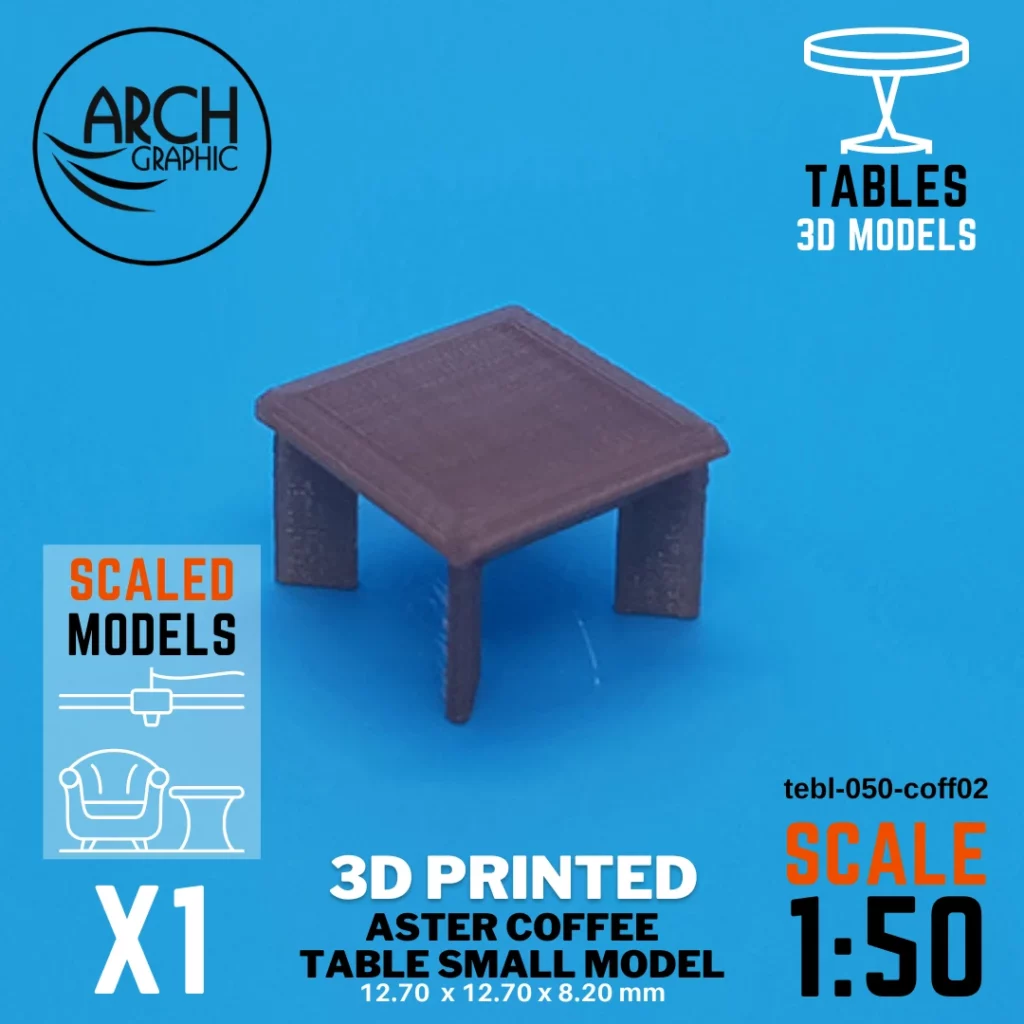 Best 3D Printing Hub in UAE Making Aster Coffee Table Small Model Scale 1:50 for Interior students 3D Projects in UAE