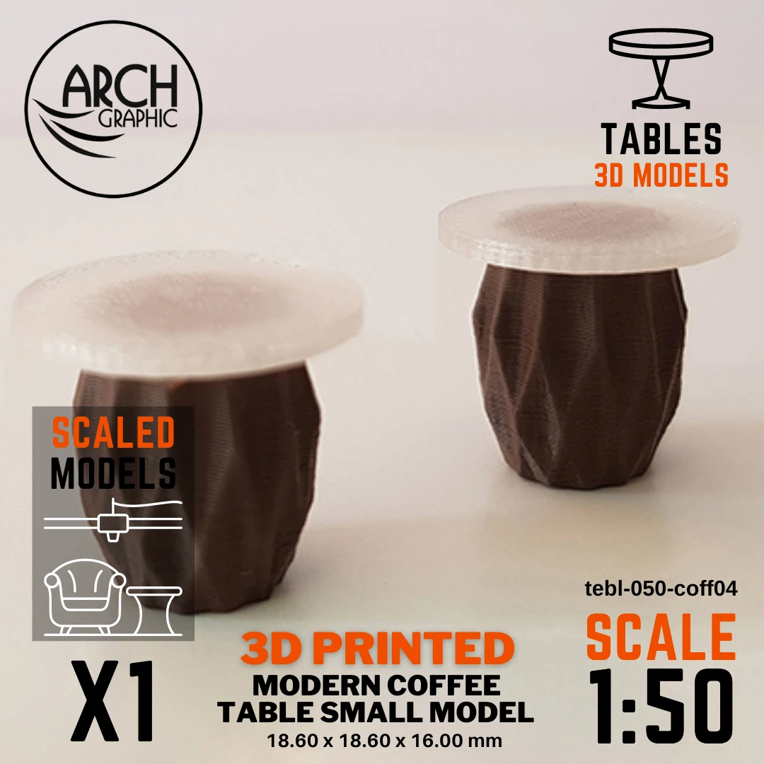 3D printed modern coffee table small model scale 1:50