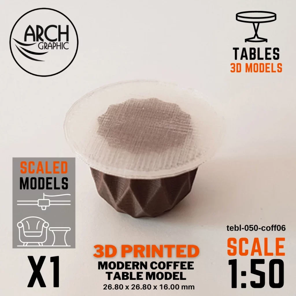 3D printed modern coffee table model scale 1:50