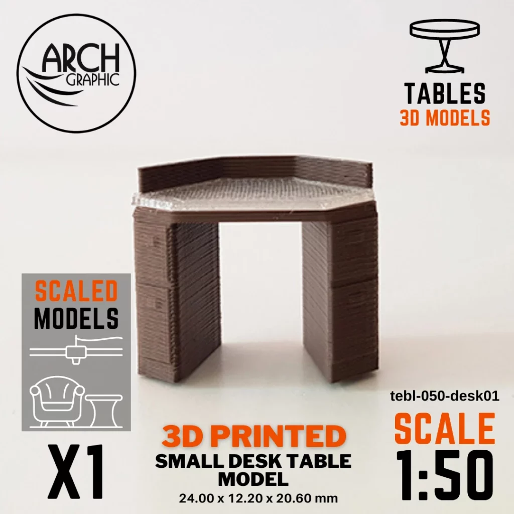 Best 3D Printing Hub in UAE Making Small Desk Table Model Scale 1:50 for Interior students 3D Projects in UAE
