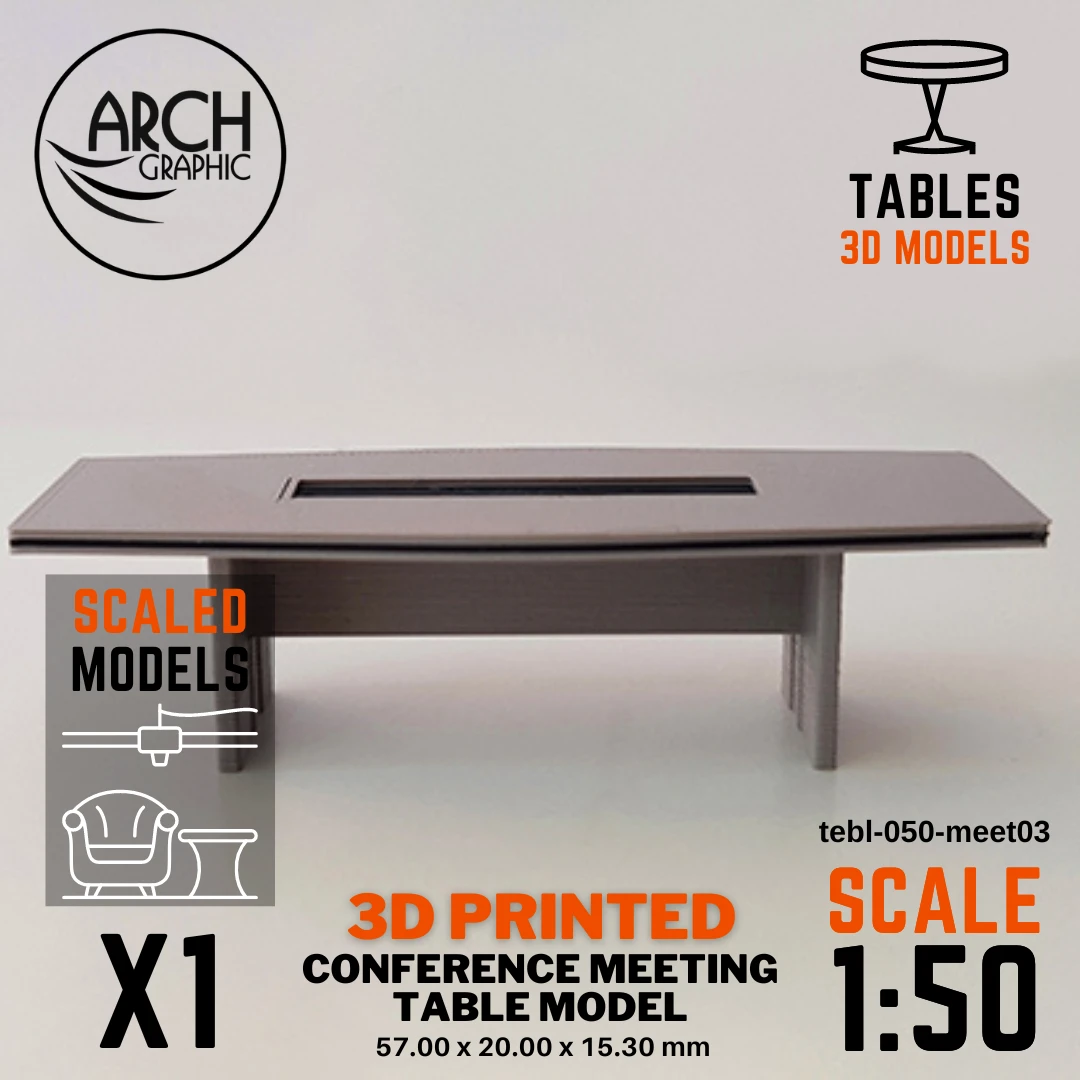 3D printed conference meeting table model scale 1:50