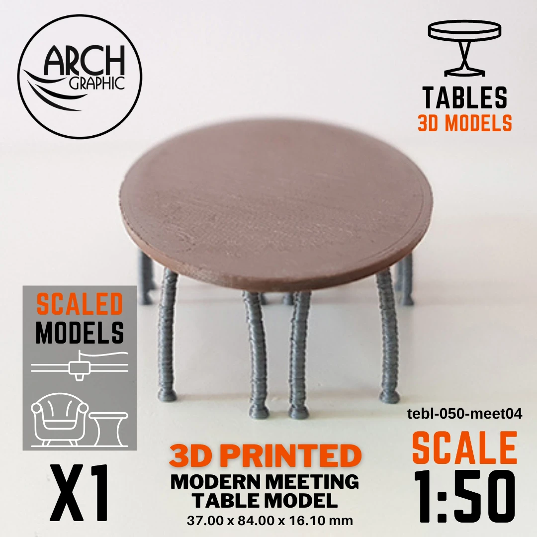Best 3D Printing Company in UAE Provides Modern Meeting Table Model Scale 1:50 to use for Interior 3D Projects