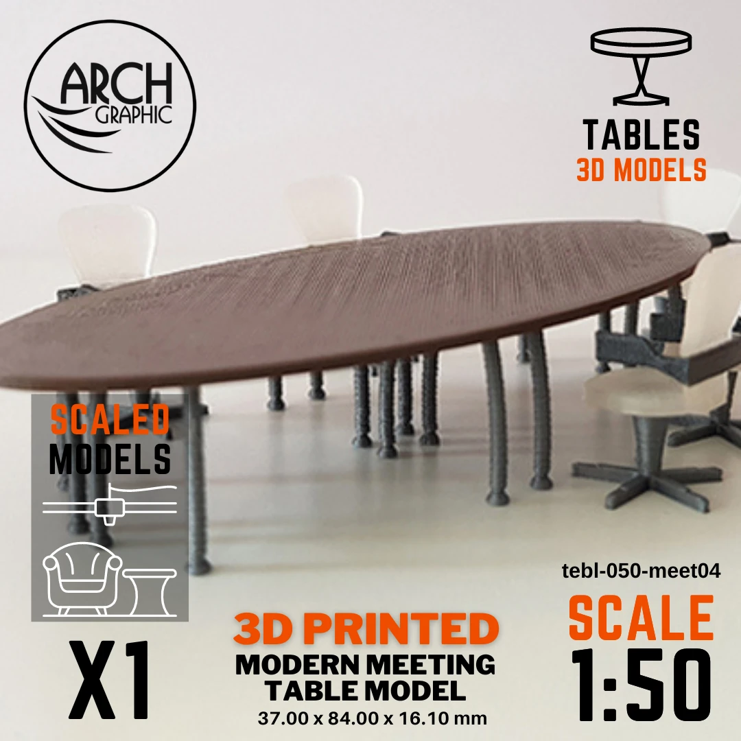 Best 3D Printing Hub in UAE Making Modern Meeting Table Model Scale 1:50 for Interior students 3D Projects in UAE