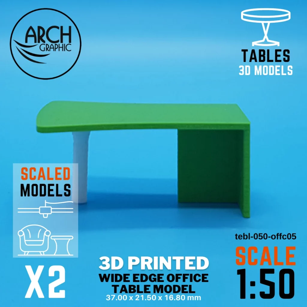Best 3D Printing Hub in UAE Making Wide Edge Office Table Model Scale 1:50 for Interior students 3D Projects in UAE