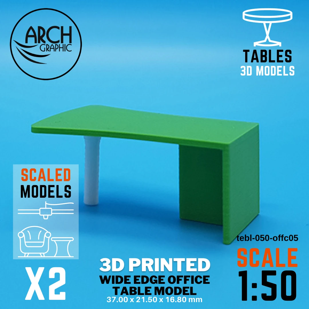 Best Hub 3D Printing Shop making Wide Edge Office Table Model Scale 1:50 in UAE