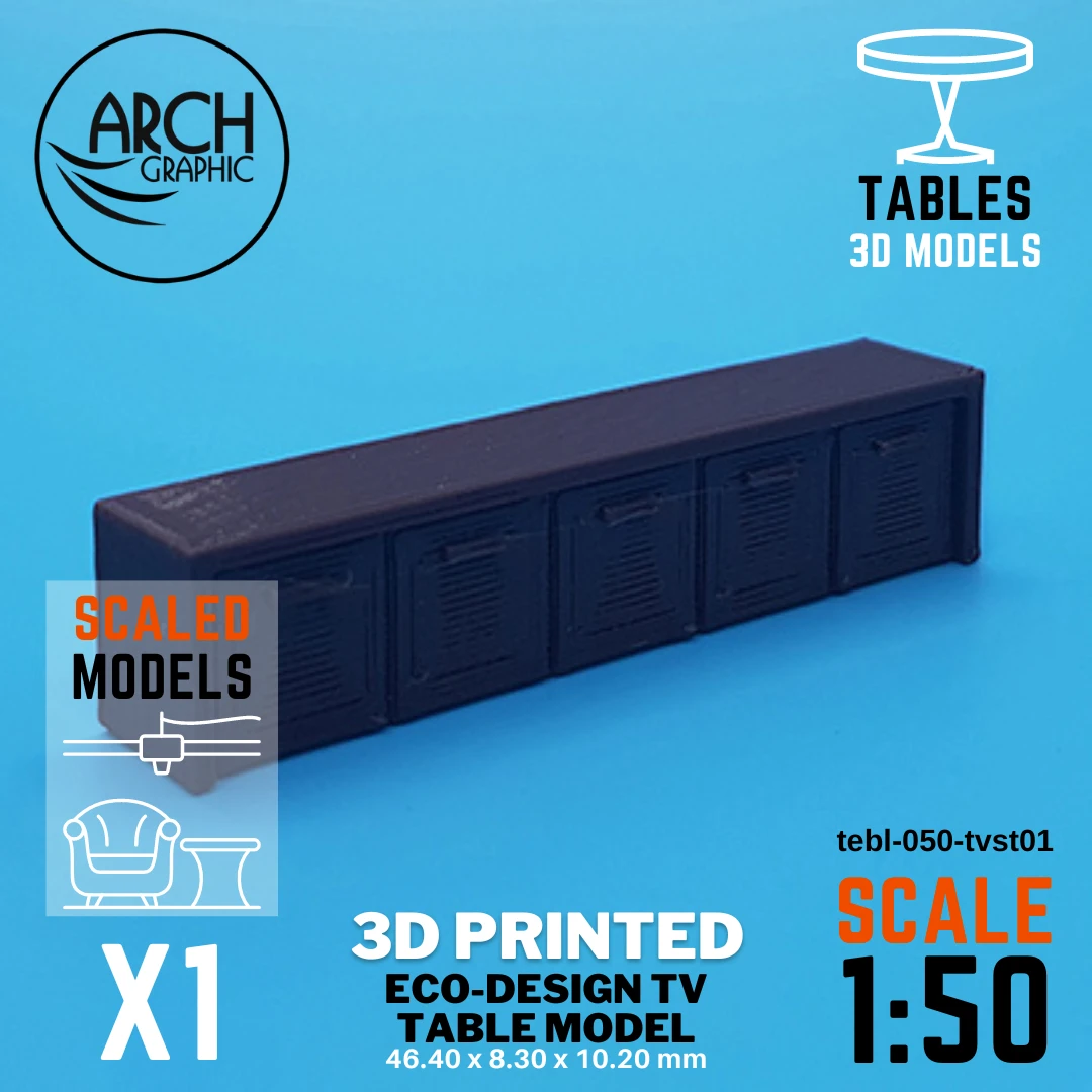 Best 3D Printing Hub in UAE Making Eco-Design TV Table Model Scale 1:50 for Interior students 3D Projects in UAE