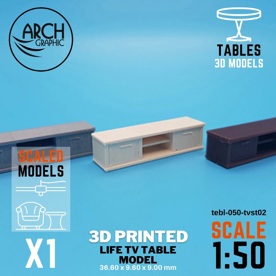 3D printed life tv table model scale 1:50