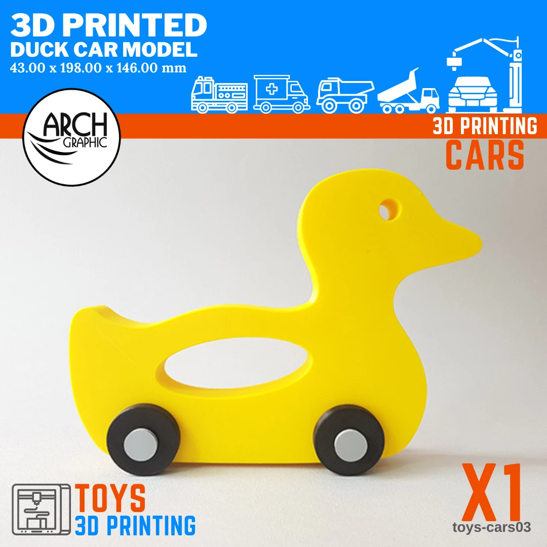 3D printed duck car model