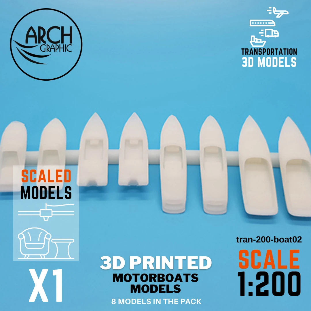 Fast 3D Print Hub in Sharjah making 3D Print Motorboats Models scale 1:200 in UAE