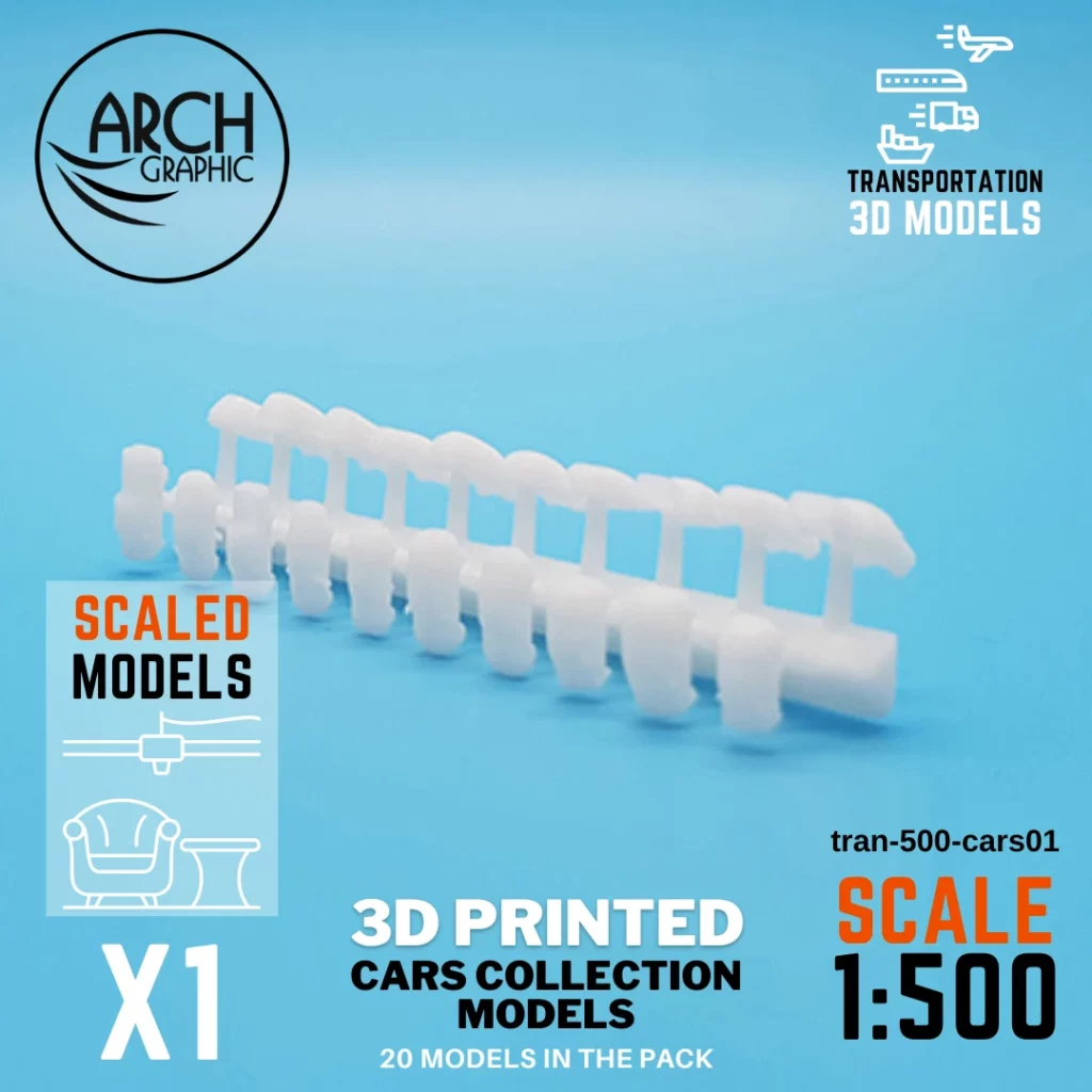 Fast 3D Print Hub in Sharjah making 3D Print Cars Collection Models scale 1:500 in UAE