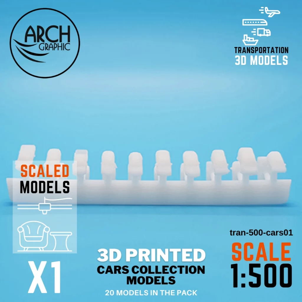 Fast 3D Printing Shop in UAE making 3D Printed Cars Collection Models in Scale 1:500 in UAE for Best 3D Projects in UAE
