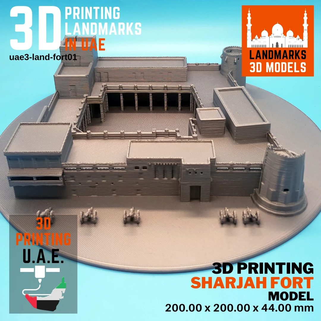 Sharjah Fort (Al Hisn Sharjah) 3D Printing from ARCH GRAPHIC 3D Shop in UAE, Sharjah 3D Printing Service for UAE 3D Landmarks.